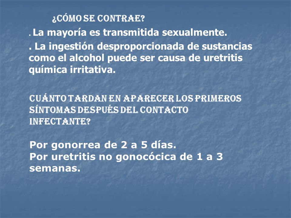 alcohol y uretritis alcohol y uretritis